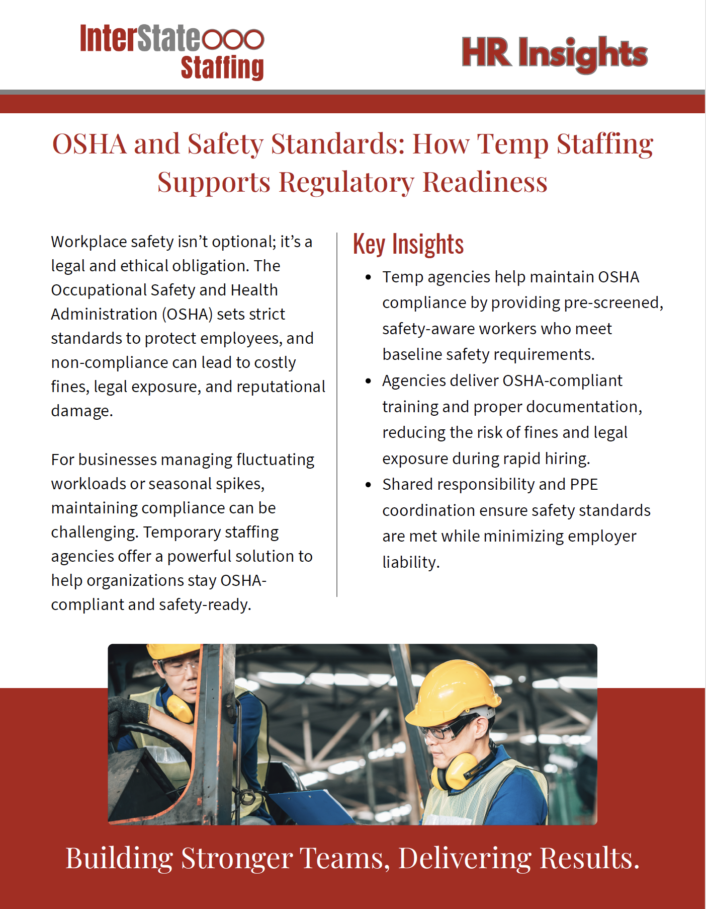 OSHA and Safety Standards HR Insights Interstate