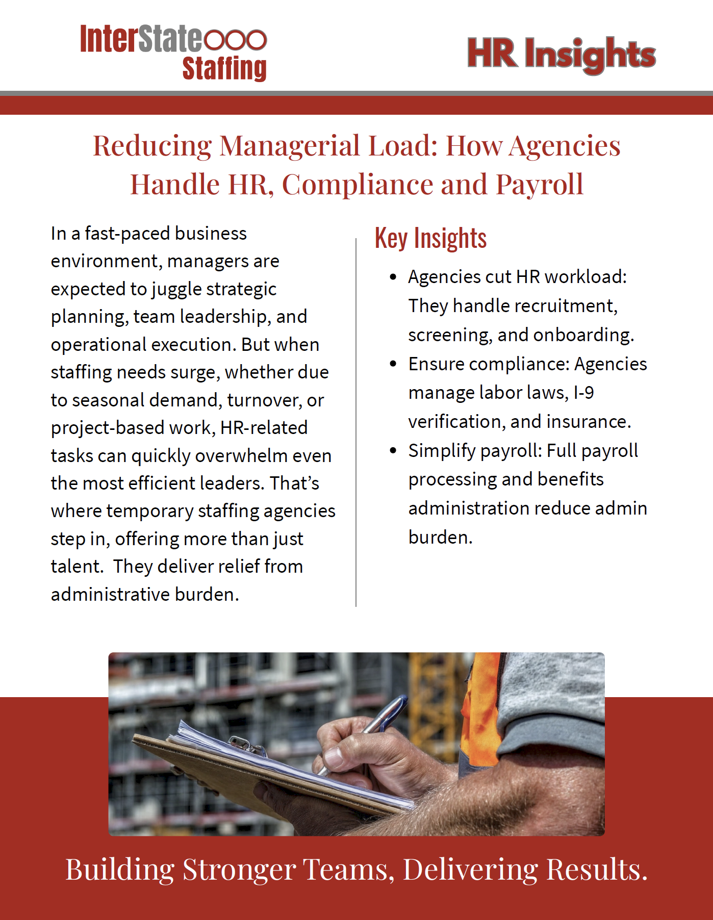 Reducing Managerial Load HR Insights Interstate
