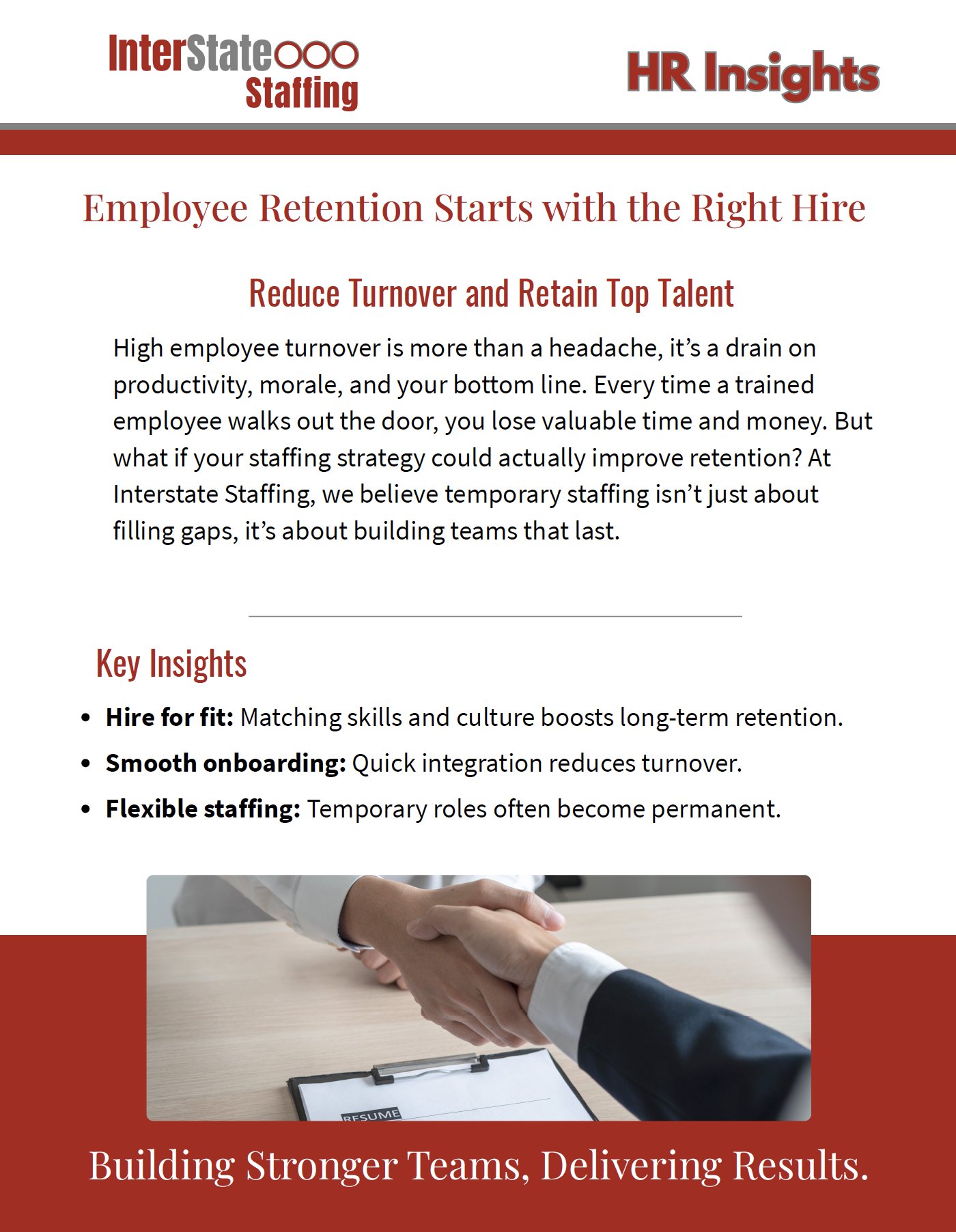 Retention Starts with the Right Hire HR Insights Interstate
